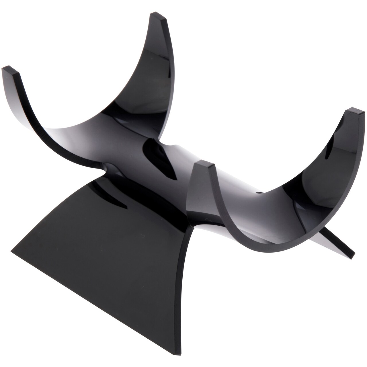 Plymor Black Acrylic Fossil, Mineral or Crystal Display Holder Stand, 2.5" H x 3.875" W x 3" D